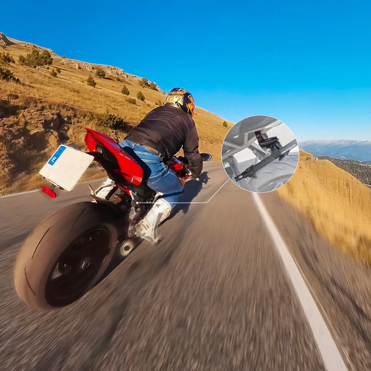 Motorcycle Selfie Stick Support Clamp